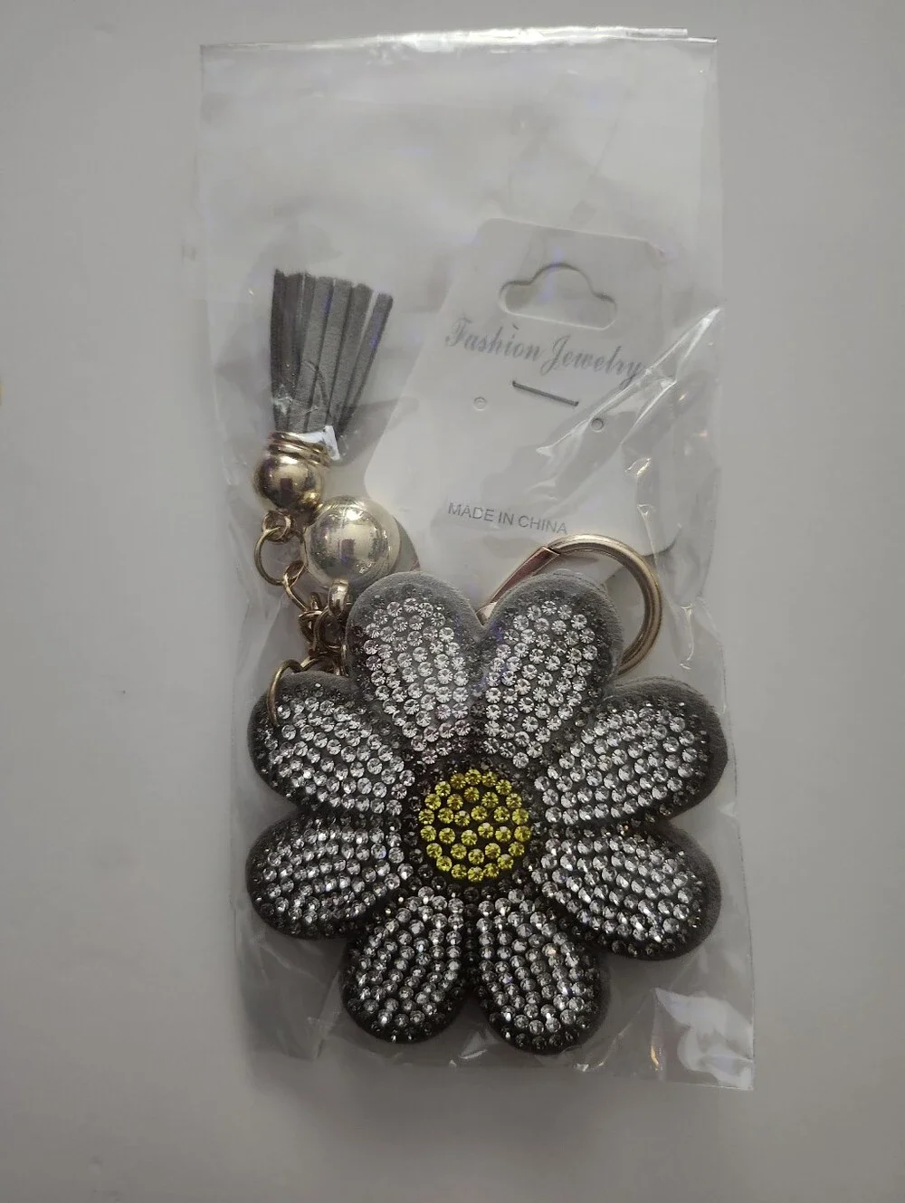 Red Mushroom Crystal Keychain And Flower Bag Charm
